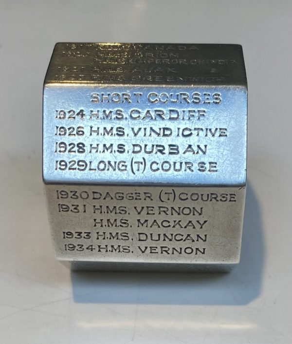 Royal Navy Service Record Silver Napkin Ring for Rear Admiral Patrick Willet Brock CB DSO by Richard Comyns (William Comyns & Sons Ltd.), London, 1944-5 - Image 2